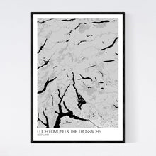 Load image into Gallery viewer, Loch Lomond &amp; The Trossachs Region Map Print