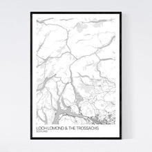 Load image into Gallery viewer, Loch Lomond &amp; The Trossachs Region Map Print