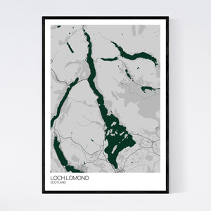 Loch Lomond Region Map Print
