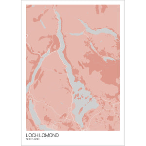 Map of Loch Lomond, Scotland