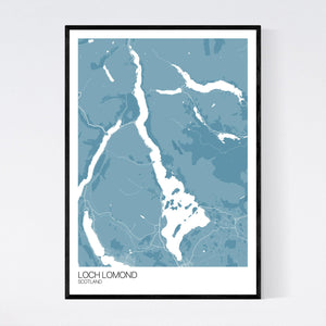 Loch Lomond Region Map Print