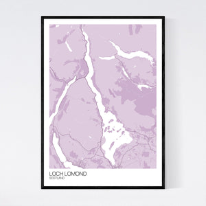 Loch Lomond Region Map Print