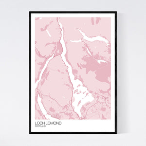 Loch Lomond Region Map Print