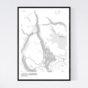 Loch Lomond Region Map Print