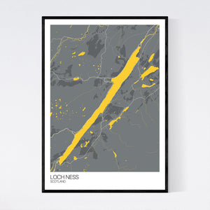 Loch Ness Region Map Print