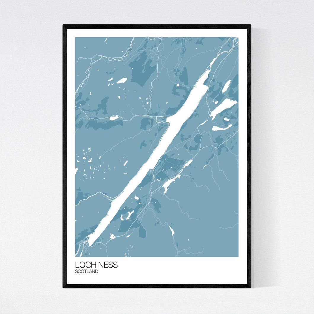 Loch Ness Region Map Print