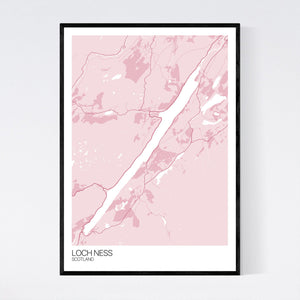 Loch Ness Region Map Print