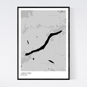 Loch Tay Region Map Print