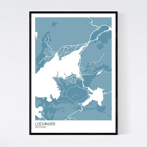 Lochinver Town Map Print