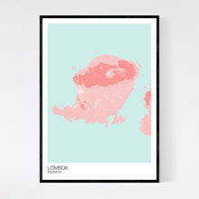 Load image into Gallery viewer, Lombok Island Map Print