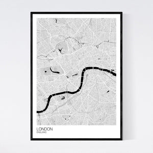 London City Centre City Map Print