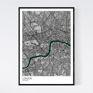 London City Centre City Map Print