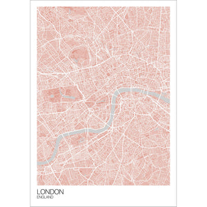 Map of London City Centre, England