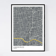 Load image into Gallery viewer, London Fields Neighbourhood Map Print