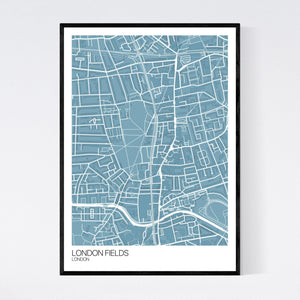 London Fields Neighbourhood Map Print