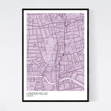 Load image into Gallery viewer, London Fields Neighbourhood Map Print