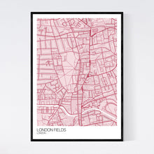 Load image into Gallery viewer, London Fields Neighbourhood Map Print