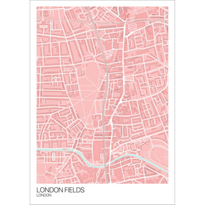 Map of London Fields, London