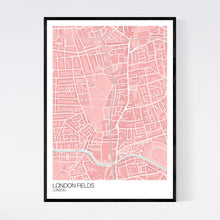 Load image into Gallery viewer, Map of London Fields, London