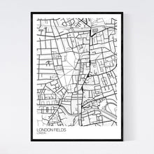 Load image into Gallery viewer, London Fields Neighbourhood Map Print