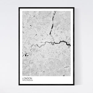 Map of London, United Kingdom