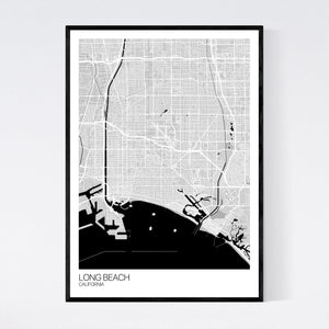 Long Beach City Map Print