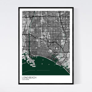 Long Beach City Map Print