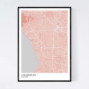 Los Angeles City Map Print