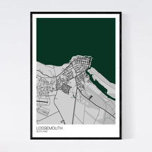 Load image into Gallery viewer, Lossiemouth Town Map Print