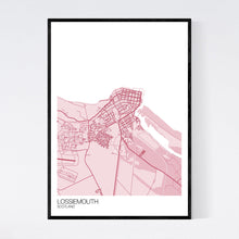 Load image into Gallery viewer, Lossiemouth Town Map Print