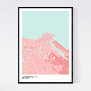 Map of Lossiemouth, Scotland