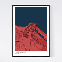 Load image into Gallery viewer, Lossiemouth Town Map Print