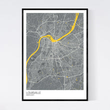 Load image into Gallery viewer, Louisville City Map Print