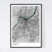 Load image into Gallery viewer, Louisville City Map Print