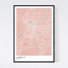 Load image into Gallery viewer, Louisville City Map Print