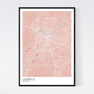 Louisville City Map Print