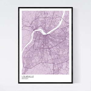 Map of Louisville, Kentucky