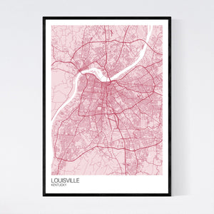 Louisville City Map Print
