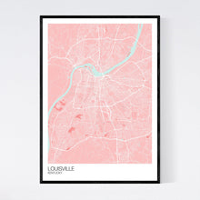 Load image into Gallery viewer, Louisville City Map Print