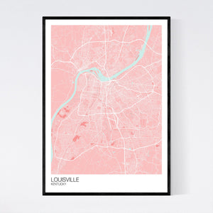 Louisville City Map Print