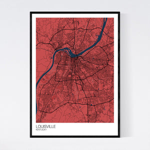 Louisville City Map Print