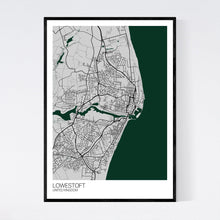 Load image into Gallery viewer, Lowestoft City Map Print