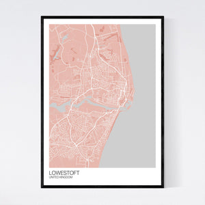 Map of Lowestoft, United Kingdom