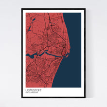 Load image into Gallery viewer, Lowestoft City Map Print