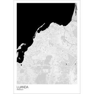 Map of Luanda, Angola