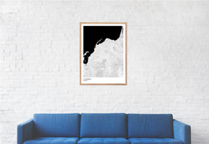 Map of Luanda, Angola