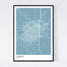 Load image into Gallery viewer, Lubbock City Map Print