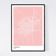 Load image into Gallery viewer, Lubbock City Map Print