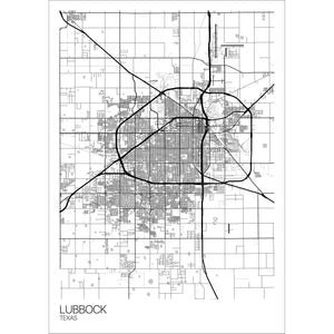 Map of Lubbock, Texas