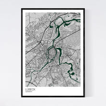 Load image into Gallery viewer, Lübeck City Map Print